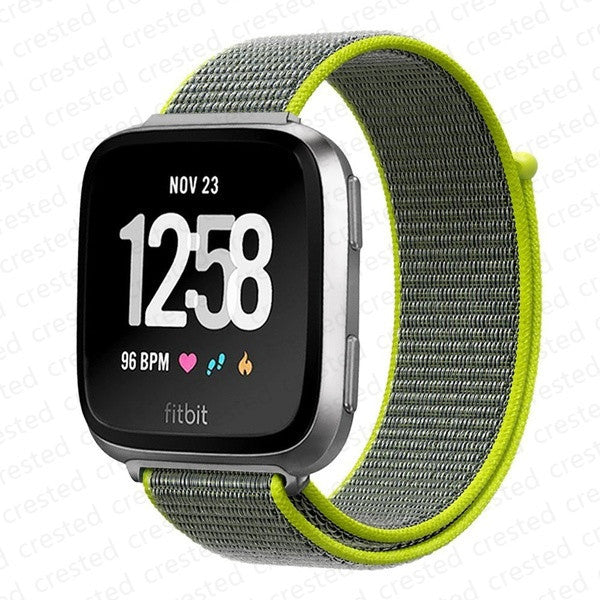 Rem til Fitbit Versa 2 rem correa Smartwatch udskiftning Urrem Nylon Loop Armbånd correa Fitbit Versa 2/Fitbit Libe rem Overseas Hyper Grape