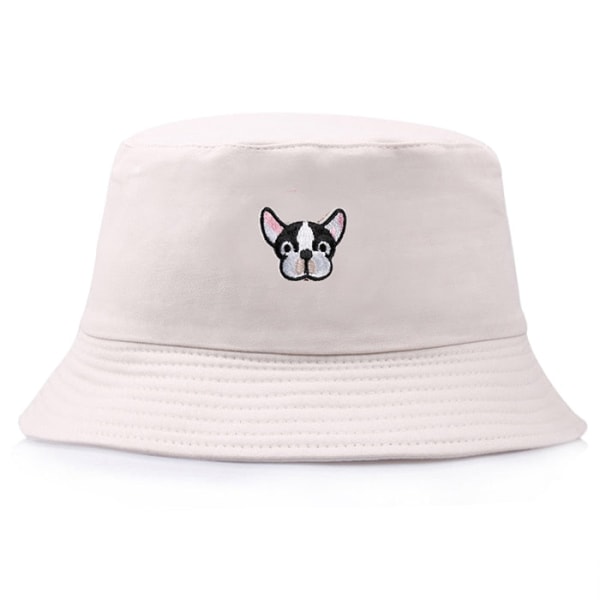 Unisex Broderad Alien Vikbar Bucket Hat Sommar Strand Solhatt Streetwear Fiskehatt Utomhus Bucket Keps Herr Dam Hatt dog orange One Size