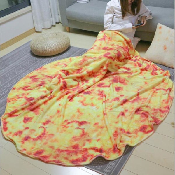 Myk varm flanell mais tortilla pizza teppe 200Gsm pita lavash fleece sofa pledd plysj sengeteppe vinter pledd Picture color8 Diameter 200cm