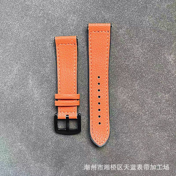 Urrem til Apple Watch iWatch Model 42/44/45/49mm sort konnektor Lysebrun/sort spænde