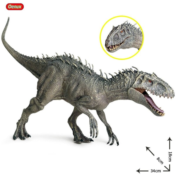 Ny Jurassic Indominus Rex Velociraptor Actionfigurer Savage Tyrannosaurus Dinosaur World Djur Modell PVC Collection Barnleksak dinosaur model2