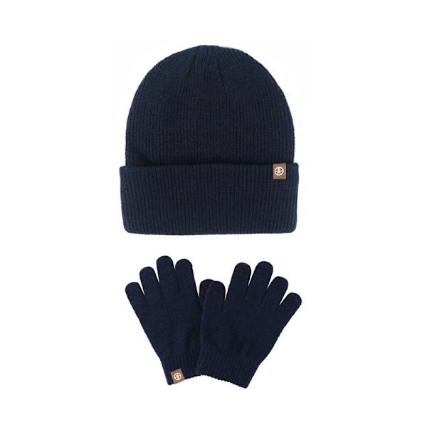 Hansker Todelt Sett Vinter Varmebevarende og Kuldebestandige Berøringsskjermhansker Strikket Lue Todelt Sett Red [fur ball hat gloves]]