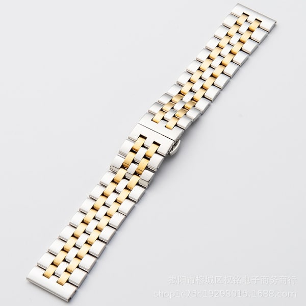 Kellon ranneke Apple Watch iWatch 42/44/45/49mm liitäntään, älykäs viisihelminen MD- korkealaatuinen hopea ja kulta