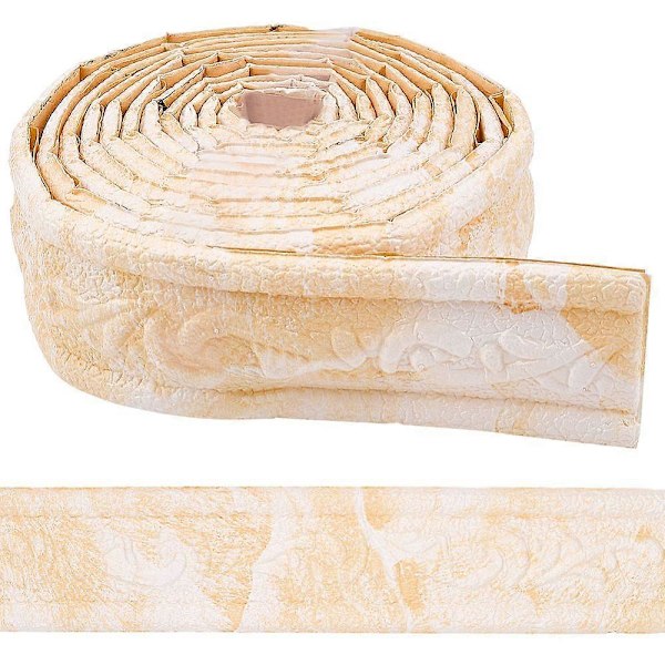 1 kpl PVC-vaahtomuovista 3D itseliimautuva vedenpitävä tapettireunusviiva jalkalistatarra seinäkoriste olohuoneeseen, kotitoimistoon, hotelliin, tee-se-itse-koristeluun, mokka