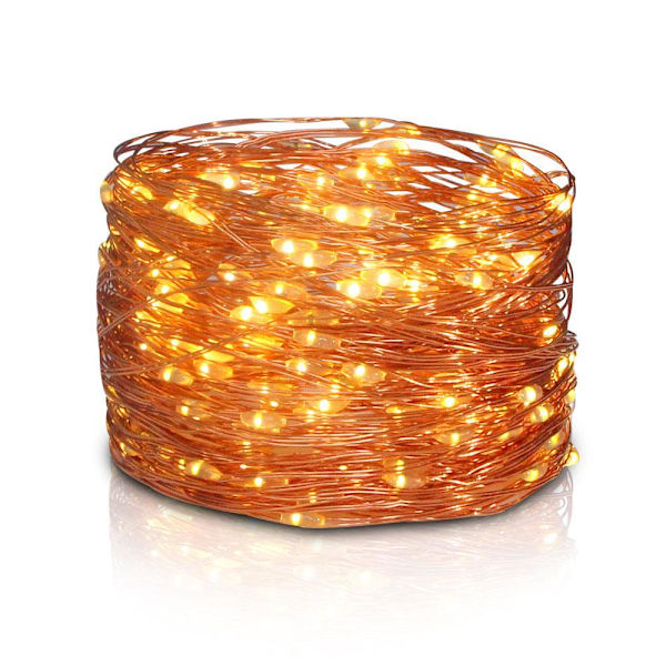 10M 20M LED Ljusslinga Koppartråd Fjärrkontroll USB Batteridriven Girlang Jul Fe Ljus LED För Högtid Bröllop Fest Heminredning Multicolor Battery Box 5M 50led