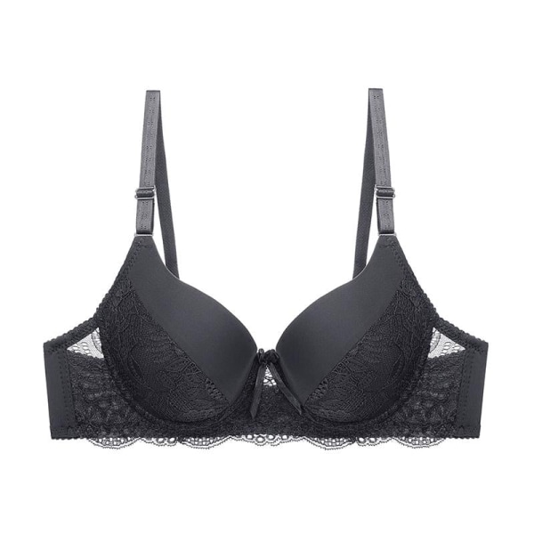 Sexiga spetsbehåar för kvinnor Justerbar ofodrad bygel Ultratunn behå Damrosett Blommiga behåar Bralette Beige 42C