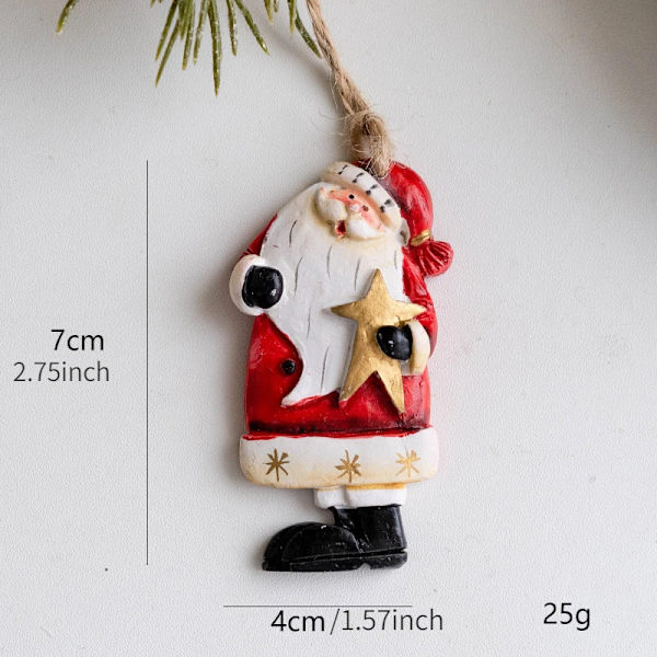 1 st Julnötknäppare Hängen Harts Docka Hängande Ornament Julgran Nötknäppare Soldat för Julfestdekorationer GJ186-A