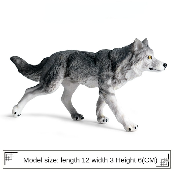 Små Simulations Ulve Actionfigurer PVC Figur Samleobjekter Vilde Dyr Figurer Figurer Børn Kognitive Legetøj Børnegave Wolf 6