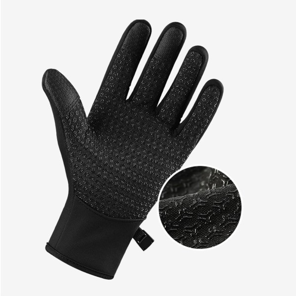 Vattentäta Vintercykelhandskar Herr Motorcykel Svart Varma Fullfingerhandskar Pekskärm MTB Cykel Utomhus Skidåkning Ridning DB22-Grey L