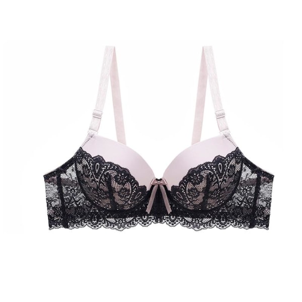 Nyheter 2023 Push Up BH för Kvinnor Spets Sexiga Underkläder BC Kupa Dam Underkläder Sous Vetement Femme Sexy Black 90C