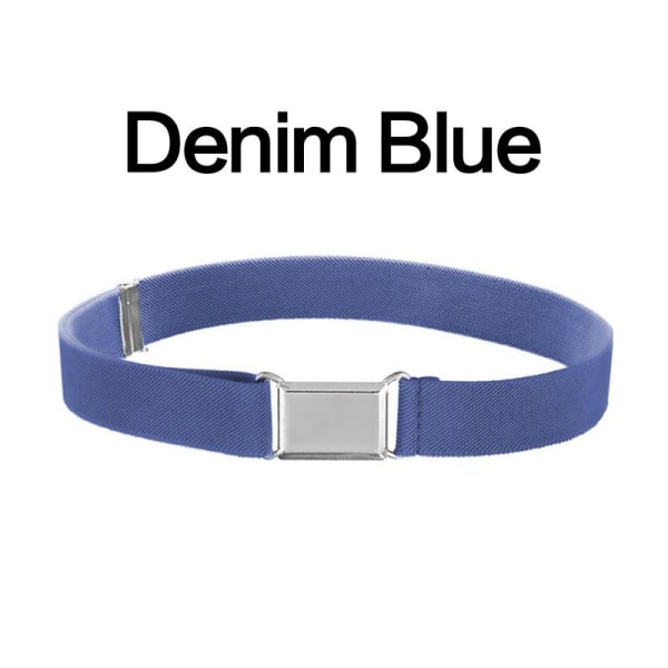 1 st Tillbehör Midjeband Legeringsspänne Justerbart Canvasbälte Elastiska Kläder Vardagligt Utomhus Denim blue