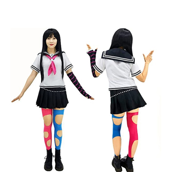 Anime Danganronpa Ibuki Mioda Cosplay Kostume Sømandskostume Uniform Paryk Halloween Kostumer til Kvinder style2 S
