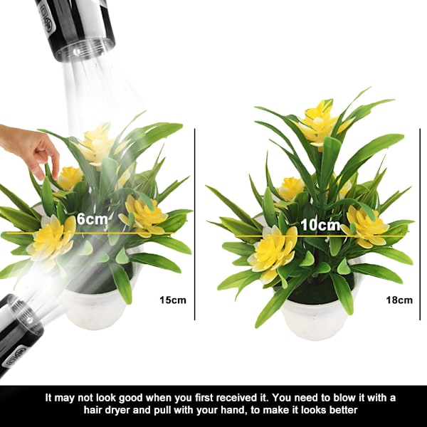 Kunstig plante Fake Blomst med Vase Lotus Blomst Potteplante Bonsai Bryllupsfest Have Hjem Indretning Kunstig Blomst Orange