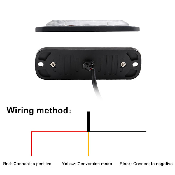 4LED Bil Strob Varningsljus Grill Blinkande Haveriljus Nödljus för 12v Lastbil Släpvagn Polis Fyr Lampa Signal BAKLYKTA red 1 piece