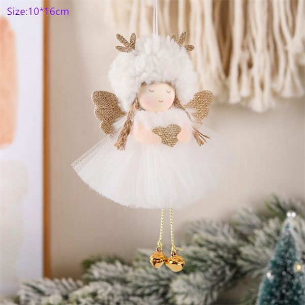 2023 Joulu Joulukuusen Riipuskoristeet 2023 Uuden Vuoden Lahjat Joulun Enkelinuket Joulukoristeet Kotiin Natal Noel Deco 620-White Cute Girl