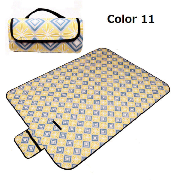 Bärbar Hopfällbar Picknickmatta Utomhus Campingmatta Nationell Stil Tryckt Tjockare Fuktsäker Pad Strandfilt Baby Turistmatta Color 09 150x150cm
