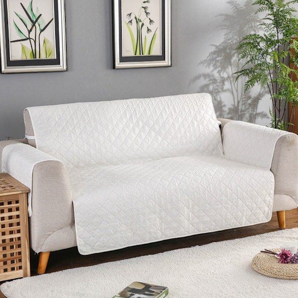Vatterte slitesterke sofatrekk for hunder, kjæledyr og barn, sklisikre trekk til sofa, lenestol og møbelbeskyttelse, 1/2/3-seter Khaki Two Seate 130x196cm