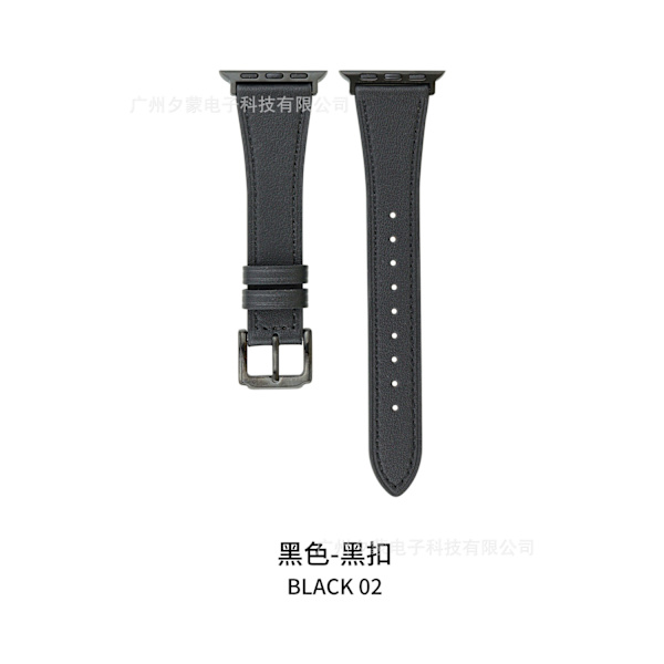 Urrem til Apple Watch iWatch 38/40/41 Sort-Sort Knap