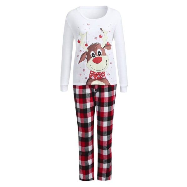 Julpyjamas Matchande Familj Pyjamas Kvinnor Toppar Och Byxor Herr Pyjamasset Herr Ren Toppar Blus Byxor Pyjamas Sovkläder Set MEN XL