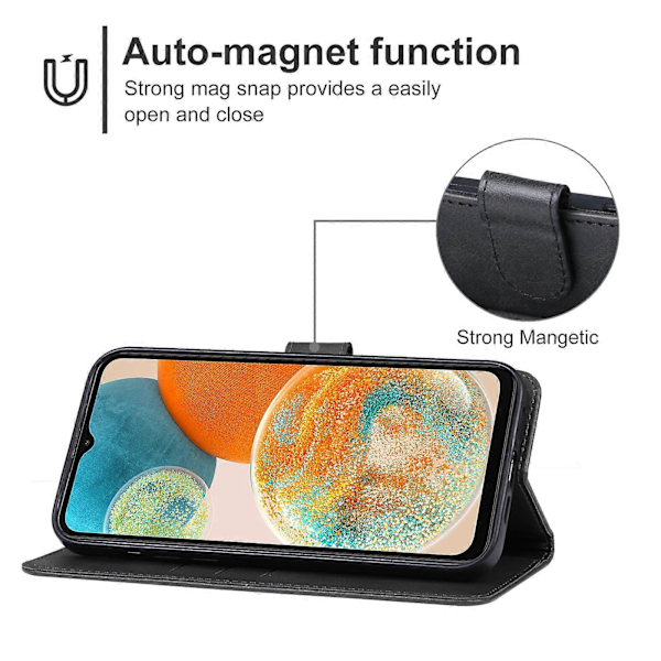 Läderfodral för Samsung Galaxy A23 5G Black