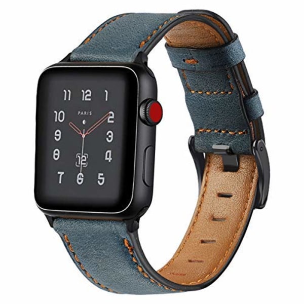 Läderarmband för Apple Watch band 44mm 41mm 45mm 40mm 42mm 38mm Retro Ko klockarmband armband iWatch serie 7 3 4 5 se 6 rose red 42mm or 44mm or 45mm