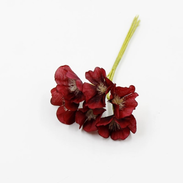 Kunstig Blomst Silke Kirsebær Kunstig Plante Bukett For Bryllup Hjem Dekor DIY Gaveeske Krans Nyttår Krans Dør Red