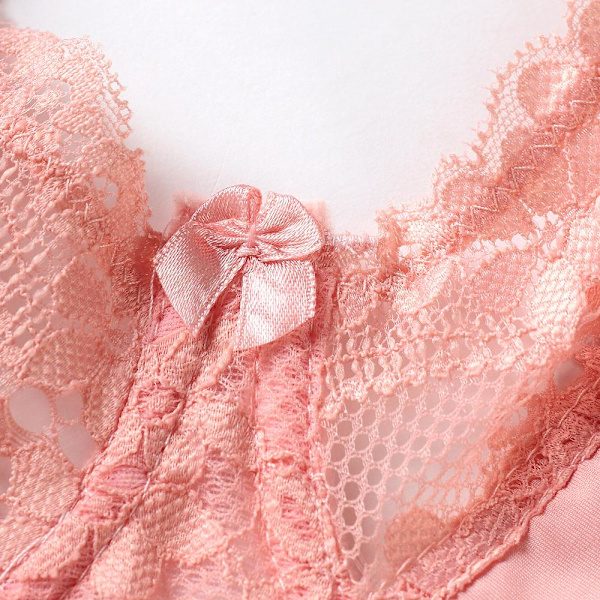 Spetsbehåar i stora storlekar för kvinnor, sexig push-up-bh, tunn bralette, bekväma underkläder, lingerie-toppar, CD-kupa, behåar, kvinnliga underkläder Black 90D