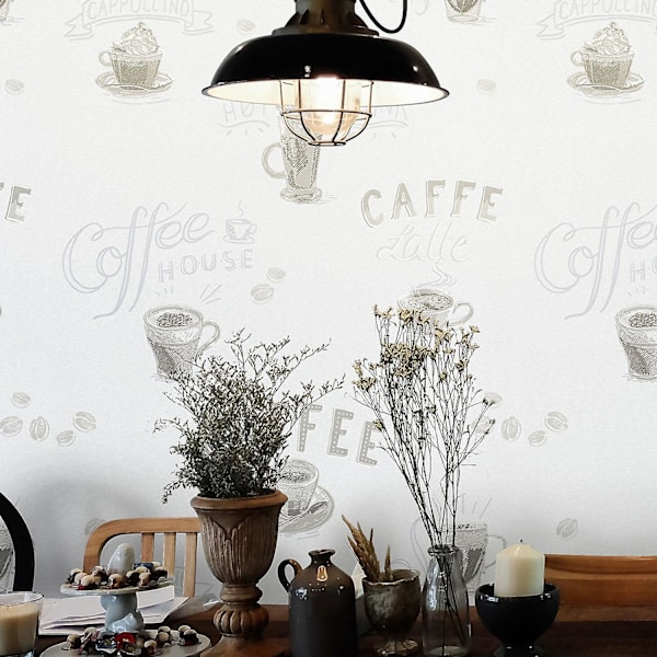 Grått Kaffehus Tapet