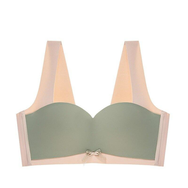 Flarixa Latex Underkläder Sömlösa Plus Size Damunderkläder Osynlig Push Up Sport-BH Utan Byglar Låg Skärning Sexiga Underkläder 5XL Green M