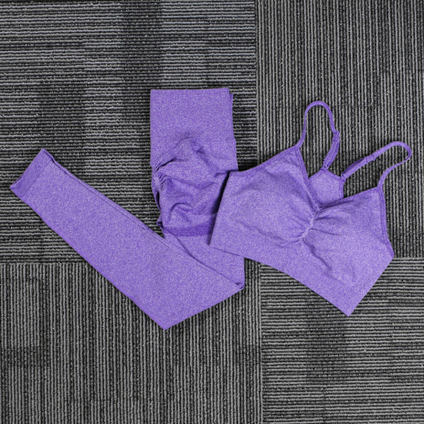 Yoga Set Träningskläder Sportset Gymkläder Toppar Och Leggings För Kvinnor Bra Red set S
