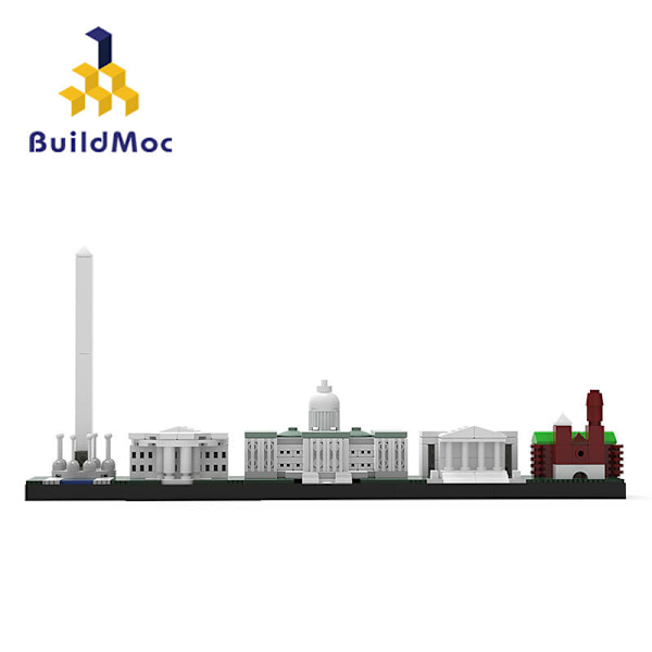 MOC-50791 Katunäkymä Arkkitehtuuri Washington DC Skyline Rakennuspalikka Koristeet Lasten Lelut Kokoamisrakennuspalikat Default Title