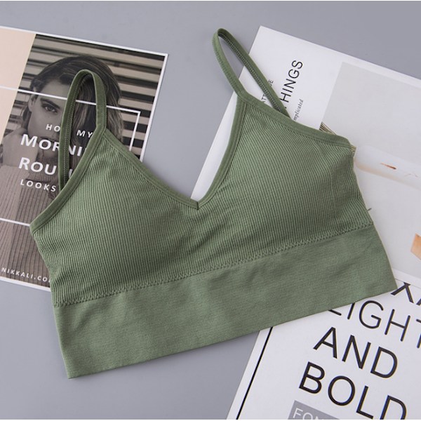 Joogaliivit Naisten Alusvaatteet Push Up -liivit Saumattomat Liivit 220 Green Free Size