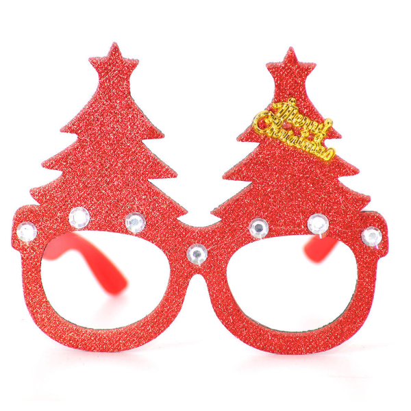 Julepynt Juleprodukter Snømann Gevir Julebriller Dekorasjon Festutstyr Red Christmas tree