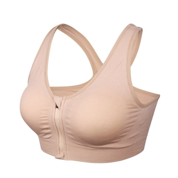 Yoga Tränings-BH Andningsbar Trådlös Vadderad Push Up Sporttopp Fitness Gym Yoga Tränings-BH White XL