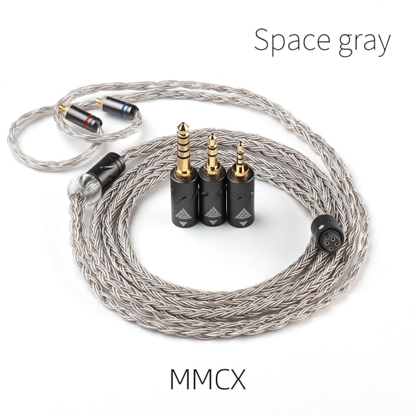 Q1 MAX 16 Stand 352 Cores Hörlursuppgraderingskabel 3 i 1 Silverpläterad MMCX QDC KZ C Pin för QKZ HBB ZXT AS16 PRO ZSN PRO X Black MMCX