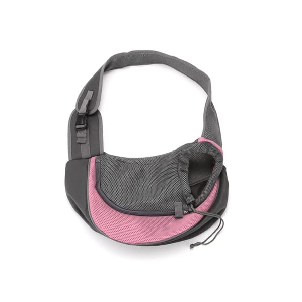 Utomhus Rese Husdjur Valp Bärväska Hundryggsäck Axelväskor Mesh Oxford Enkel Komfort Sling Handväska Tote Påse hund Rose Red S