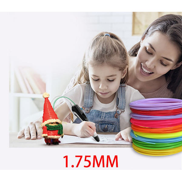 PLA/ABS 3D-penna Filament 10/20 Rullar 10M Diameter 1.75mm 200M Plastfilament För 3D-penna 3D-skrivarpenna, Färg Upprepas Inte ABS 20 colorsx5m As photo