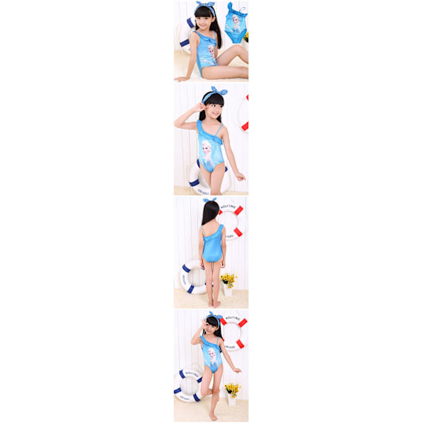 Baddräkt Barnkläder Baddräkt Badkläder Light Blue XL（130CM）