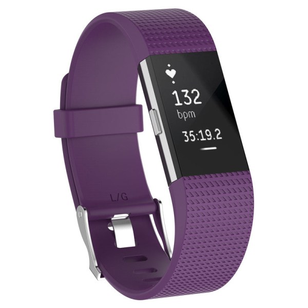 Armband Armrem Smart Klockarmband Mjukt Klockarmband Ersättning Smartwatch Armband För Fitbit Charge 2 PURPLE S