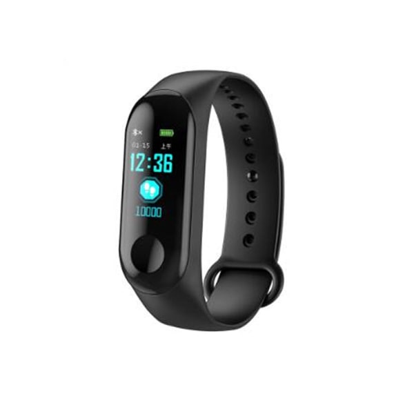 Smart Armbånd Søvnovervågning Informations Push Bluetooth Sportsarmbånd Farveskærm Armbåndsur Black
