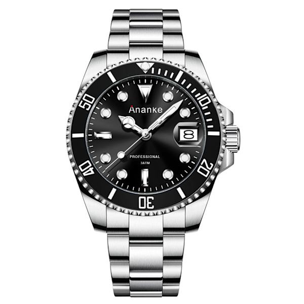 Miesten kello Labor Green Submariner -kello, valaiseva, vedenpitävä, ei-mekaaninen kvartsikello An1701