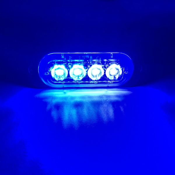 4LED Bil Strob Varningsljus Grill Blinkande Haveriljus Nödljus för 12v Lastbil Släpvagn Polis Fyr Lampa Signal BAKLYKTA red 1 piece