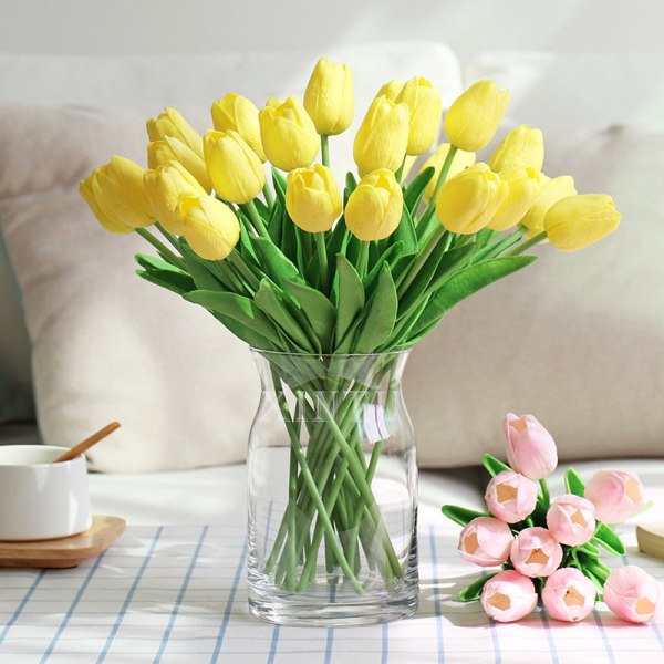 5/10 stk. Tulipan Kunstig Blomst Ekte Berørings Kunstig Bukett Falsk Blomst For Bryllupsfest Dekor Forsyninger Hjem Hage Ornamenter F08 5PCS