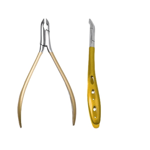 Cut Easy-to-Cut Inverteret Kød Torn Manicure Implement Negle Groove Indlæg Negle Pedicure Neglesaks Rustfrit Stål Død Hud Clipper Blue green cuticle Nipper Handle