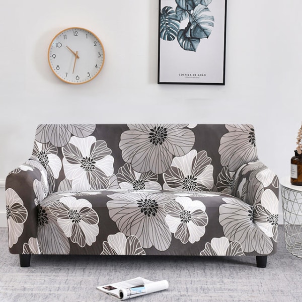 Blommigt printed överdrag Stretch pläda sofföverdrag för vardagsrum Elastisk soffa Cover Soffa Handduk Heminredning 1/2/3/4-sits Pattern 28 4-seater 235-300cm