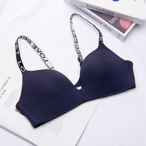 75-85 A/B Kuppi Naisten Langattomat Rintaliivit Saumattomat Kirjainolkaimet Rintaliivit Seksikkäät Alusvaatteet Säädettävä Push Up Bralette Wine red 80