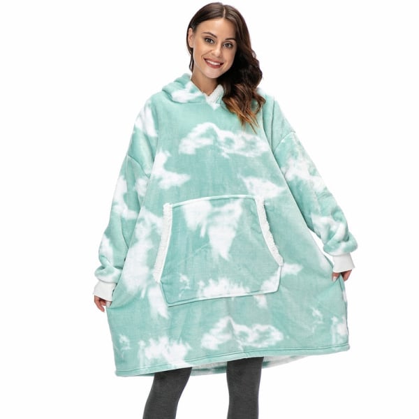 Oversized Hættetrøjer Sweatshirt Kvinder Vinter Hættetrøjer Fleece Kæmpe TV Tæppe Med Ærmer Pullover Oversize Dame Hættetrøje Sweatshirts hmy848 Red One Size