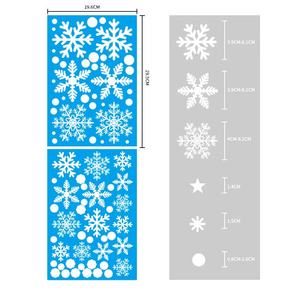 Jul Glasdekaler Heminredning Ornament Jul Snöflinga Jultomte Dörr Butiksfönster Dekal Nyår Juldekoration 3
