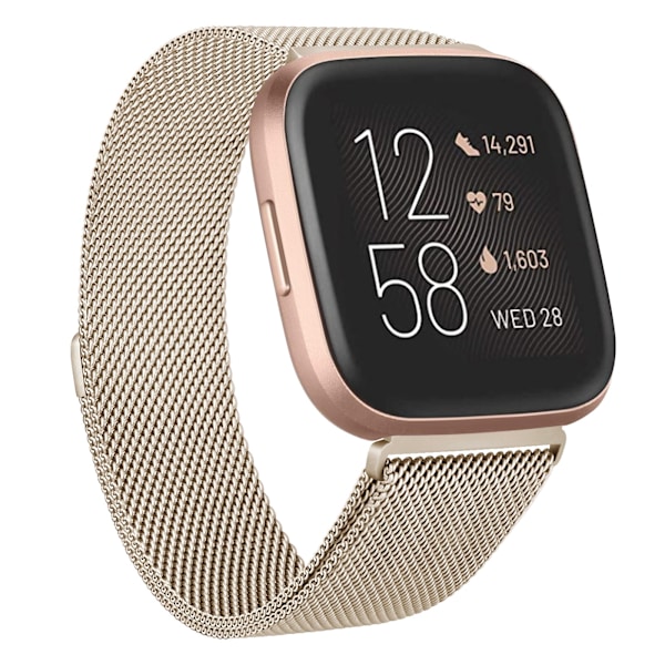 Metallreim for Fitbit Versa 2 Lite Sense-bånd Armbånd for Fitbit Versa 3 Håndledd Milanese Erstatningsarmbånd Klokkereim gun-col for Versa 3