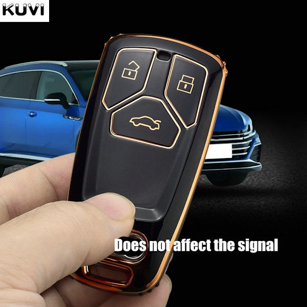 Fashion TPU etui Bil Fjernbetjening Nøgle Cover Skal Til A4 B9 A5 A6 8S 8W Q5 Q7 4M S4 S5 S7 TT TTS TFSI RS Beskytter Fob Keyless White
